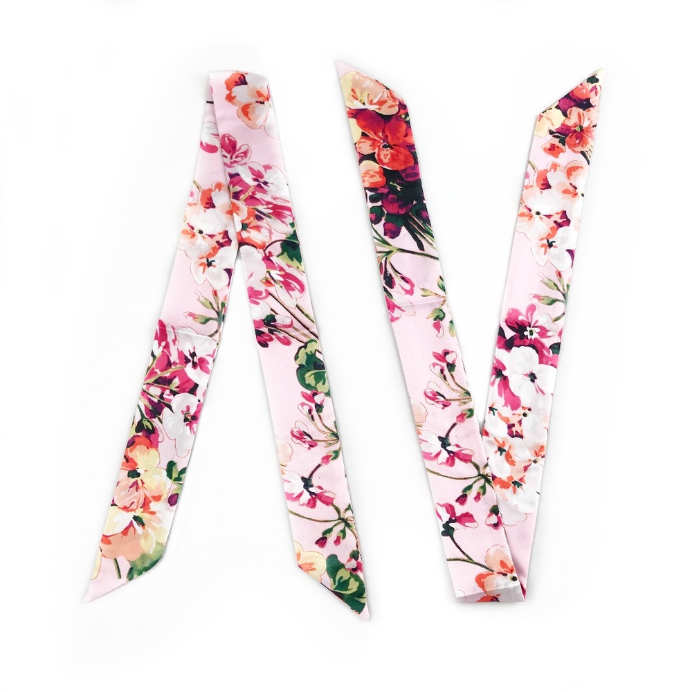 2 Twilly Scarves - Handbag Purse Twilly Scarf Pair